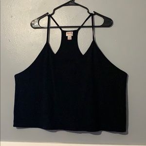 Black Shift Crop Tank
